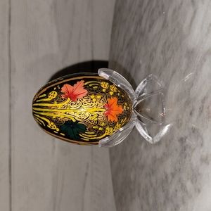 Vintage | Hand Painted Decorative Egg with Stand | Germany